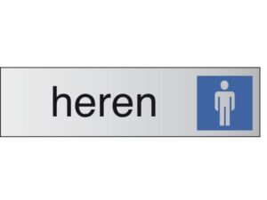 INFOBORD PICTOGRAM HEREN 165X44MM