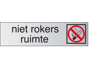 INFOBORD PICTOGRAM ROKEN VERBODEN 165X44MM