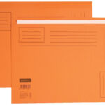 VOUWMAP QUANTORE A4 ONGELIJKE ZIJDE 230GR ORANJE