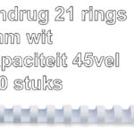 BINDRUG GBC 8MM 21RINGS A4 WIT
