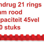 BINDRUG GBC 8MM 21RINGS A4 ROOD
