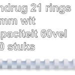BINDRUG GBC 10MM 21RINGS A4 WIT