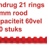 BINDRUG GBC 10MM 21RINGS A4 ROOD