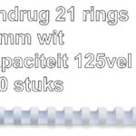 BINDRUG GBC 16MM 21RINGS A4 WIT