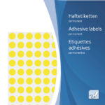 ETIKET HERMA 2211 ROND 8MM 5632ST GEEL