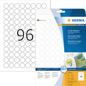 ETIKET HERMA 4386 ROND 20MM 2400ST