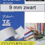 LABELTAPE BROTHER TZE-121 9MMX8M TR/ZWART