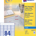 ETIKET AVERY J8656-25 46X11.1MM 2100ST