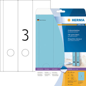 RUGETIKET HERMA 5138 297X61MM 60ST A4 BLAUW