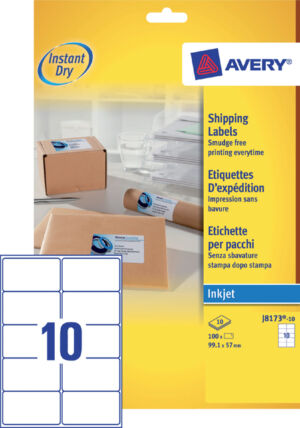 ETIKET AVERY J8173-10 99.1X57MM 100ST