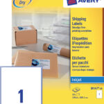 ETIKET AVERY J8167-10 199.6X289.1MM 10ST