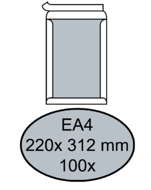 ENVELOP QUANTORE BORDRUG EA4 220X312 ZK 120GR WIT