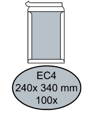 ENVELOP QUANTORE BORDRUG EC4 240X340 ZK 120GR WIT