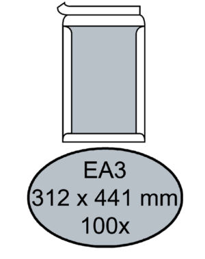 ENVELOP QUANTORE BORDRUG EA3 312X441 ZK 120GR WIT