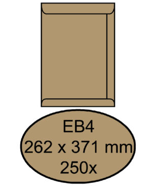 ENVELOP QUANTORE AKTE EB4 262X371 100GR BRUINKRAFT