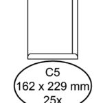 ENVELOP HERMES AKTE C5 162X229 100GR 25ST WIT