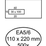 ENVELOP HERMES VENSTER EA5/6 VL 3X10 80GR ZK 500ST