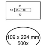 ENVELOP QUANTORE BANKGIRO 109X224 VM 80GR WIT