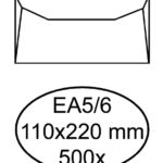 ENVELOP HERMES BANK EA5/6 110X220 80GR 500ST WIT