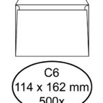 ENVELOP QUANTORE BANK C6 114X162 ZK 80GR WIT
