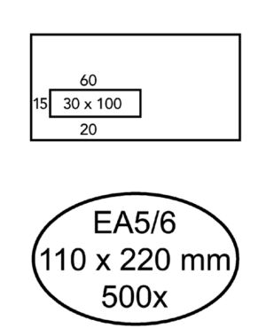 ENVELOP QUANTORE VENSTER EA5/6 VL30 ZK 80GR WIT