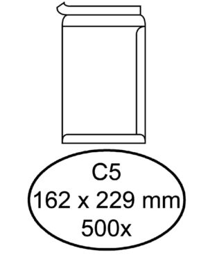 ENVELOP QUANTORE AKTE C5 162X229 ZK 100GR WIT