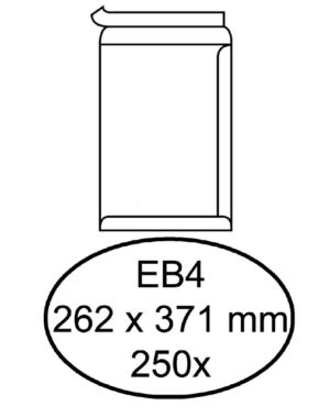 ENVELOP QUANTORE AKTE EB4 262X371 ZK 120GR WIT