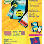 ETIKET AVERY L7651PF-100 38.1X21.2MM NEON ROZE