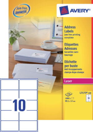 ETIKET AVERY L7173 99.1X57MM 1000ST
