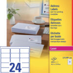 ETIKET AVERY L7159-250 63.5X33.9MM 6000ST