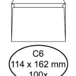 ENVELOP QUANTORE BANK C6 114X162 80GR ZK WIT