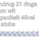 BINDRUG FELLOWES 8MM 21RINGS A4 WIT