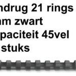 BINDRUG FELLOWES 8MM 21RINGS A4 ZWART