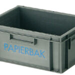 PAPIERVERZAMELBAK KUNSTSTOF 40X30X17.5CM GRIJS