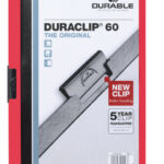 KLEMMAP DURABLE 2209 A4 PL/TR 6MM ROOD