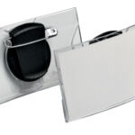 BADGE DURABLE 8124.19 CONVEX MET COMBIKLEM 40X75MM