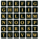 ETIKET HERMA 4130 LETTER 13X13MM AZ ZWART GOUD