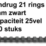 BINDRUG FELLOWES 6MM 21RINGS A4 ZWART
