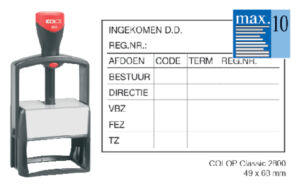 TEKSTSTEMPEL COLOP 2800 CLASSIC BON 10R 68X49MM