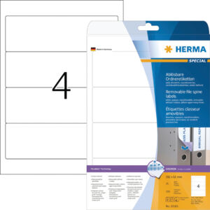 RUGETIKET HERMA MOVABLE 10165 192X61MM 100ST WIT