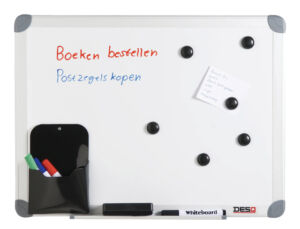 WHITEBOARD DESQ 45X60CM IN KUNSTSTOF DRAAGKOFFER