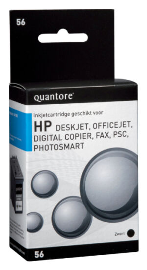 INKCARTRIDGE QUANTORE HP 56 C6656AE ZWART