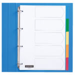 TABBLAD QUANTORE 4RINGS PP 5DELIG ASSORTI