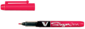 FINELINER PILOT V SIGN ROND 0.6MM ROOD
