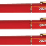 BALPEN QUANTORE DRUKKNOP EN METALEN CLIP ROOD
