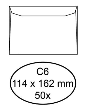 ENVELOP QUANTORE BANK C6 114X162 80GR WIT