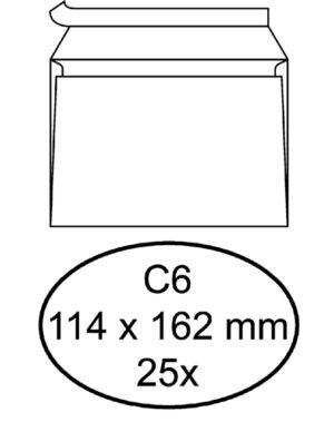 ENVELOP QUANTORE BANK C6 114X162 80GR ZK WIT