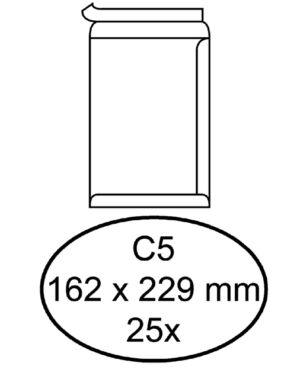 ENVELOP QUANTORE BANK C5 162X229 80GR ZK WIT