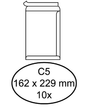 ENVELOP QUANTORE BANK C5 162X229 100GR ZK WIT
