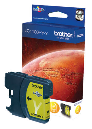 INKCARTRIDGE BROTHER LC-1100 HC GEEL